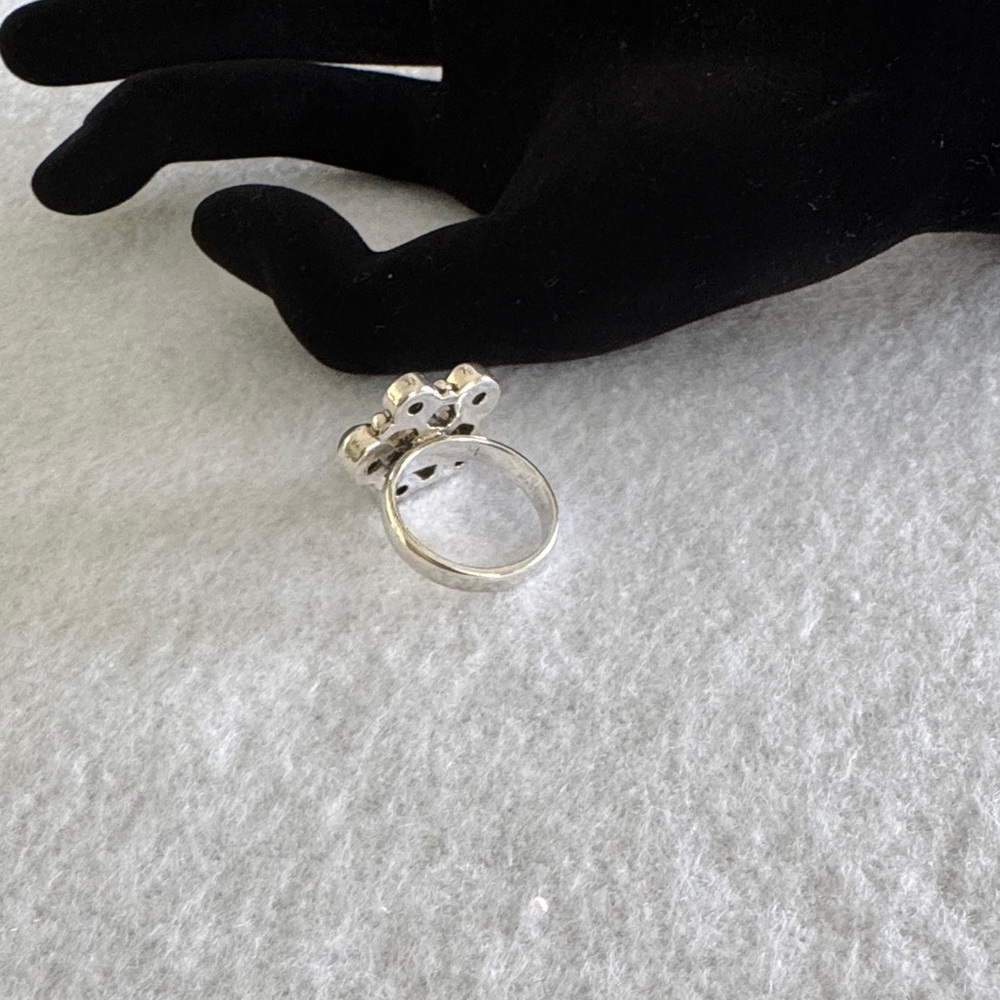 Elegant Multi-Stone Silver Ring - Picture 3 of 4